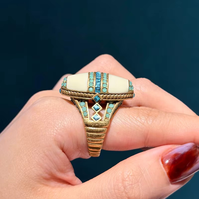 Icareu Ring, weißer Opal, Naturstein, Damen - Bild 2