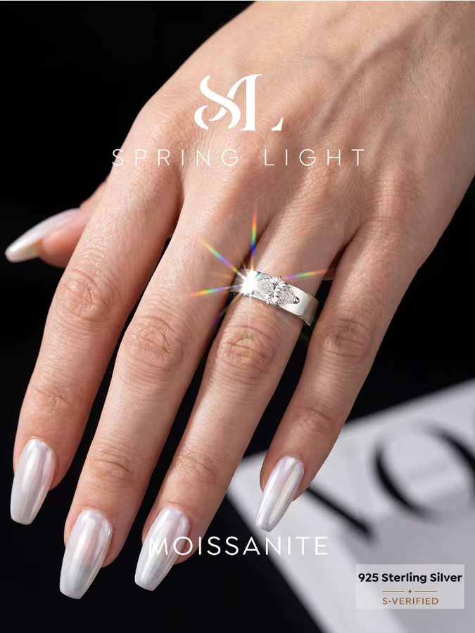 Marquise Ring 925 Silber, Diamant, Damen, Vintage - Bild 3