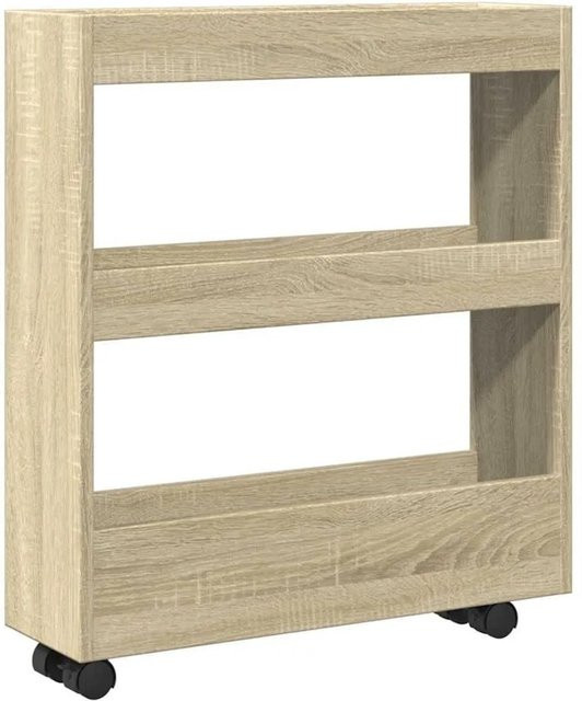 vidaXL Aufbewahrungswagen schmal mit 3 Etagen in Sonoma Eiche, B/T/H: 18 x 70 x 85,5 cm - Bild 1