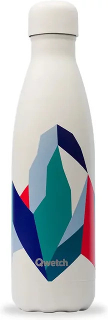 Isotherme Flasche Qwetch Originals Altitude in White Multicolour, 0,42 l - Bild 1