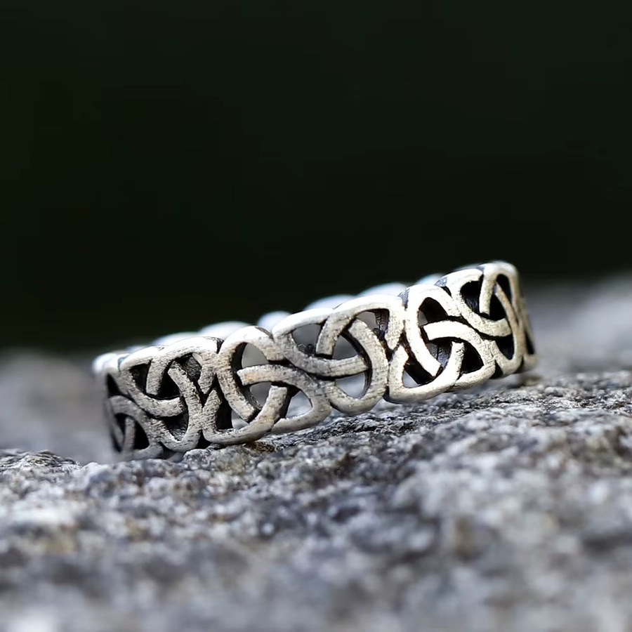 Ring Vikingar Lin, Edelstahl, Silber, Vintage, Herren - Bild 2