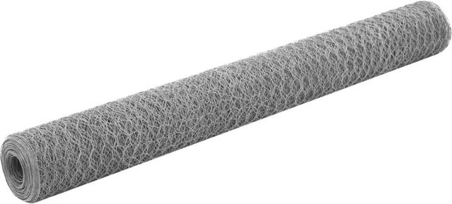 vidaXL Drahtzaun aus verzinktem Stahl in Silber, B: 25 m, H: 1,2 m - Bild 1