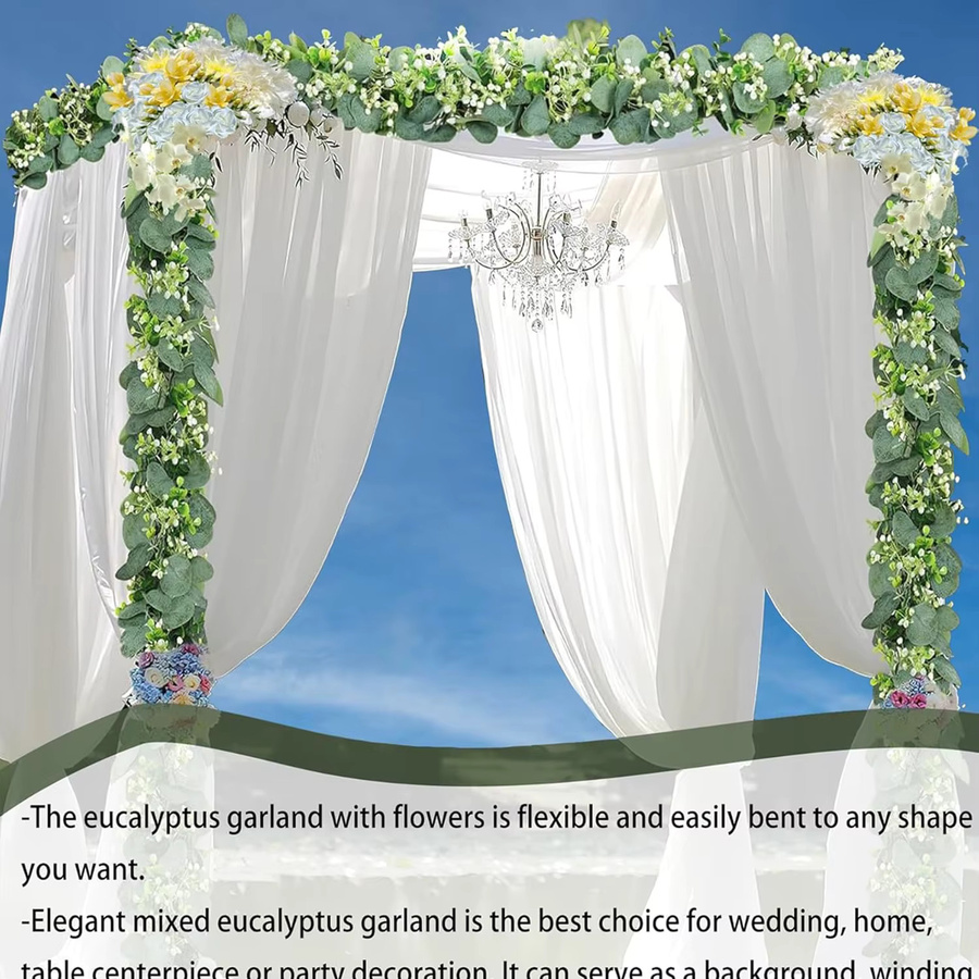 HUAFENFEN Künstliche Pflanze Grüne Blätterranke als Hängende Wanddekoration für Garten, Hochzeit und Party - Bild 4