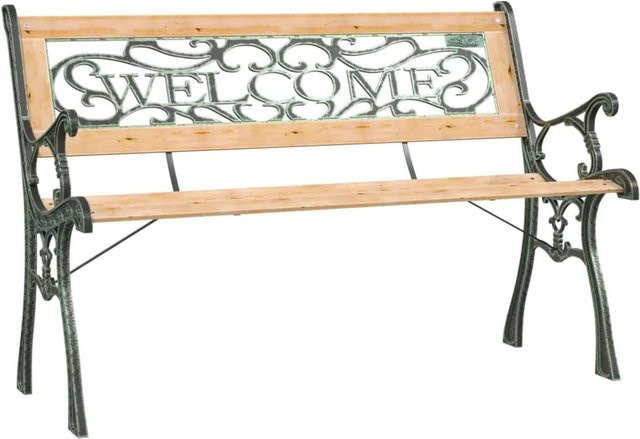 vidaXL Gartenbank aus Tannenholz in Braun mit nostalgischem Design, B/T/H: 122 x 51 x 73 cm - Bild 1