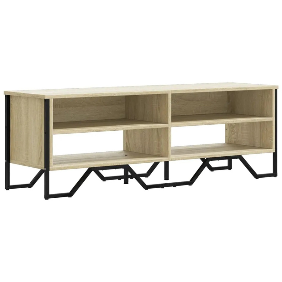 vidaXL TV-Schrank modern in Sonoma-Eiche mit Metall, B/T/H: 122 x 34 x 41 cm - Bild 2