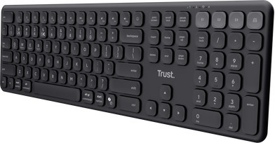 Trust Vaiya Bluetooth Tastatur QWERTZ Deutsch Schwarz Wiederaufladbar - Bild 1