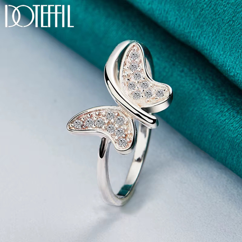 DOTEFFIL Ring Schmetterling, Silber, Zirkonia, Damen - Bild 4