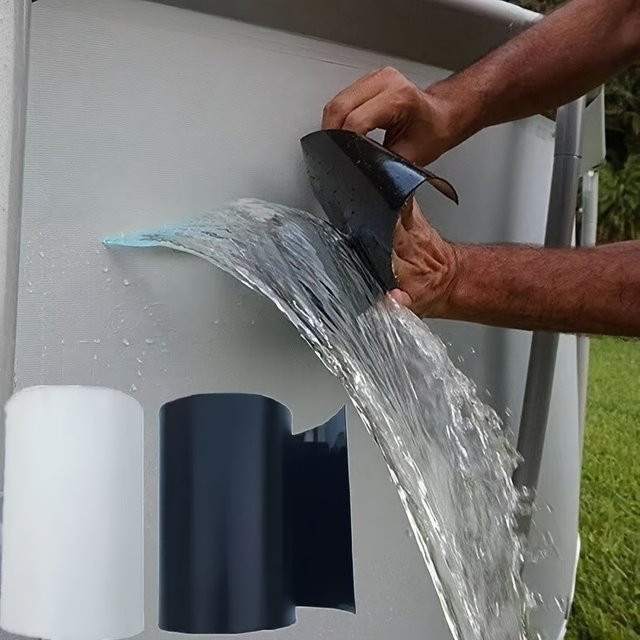 Wasserdichtes und hochfestes Klebeband in Schwarz für Haushalt, Rohre und Schwimmbäder - Bild 1
