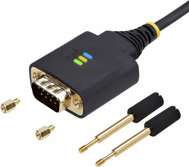 StarTech.com USB zu Null-Modem Serieller Adapter RS232 mit FTDI Chip, USB-A auf DB-9, Schwarz, 2 m - Bild 1