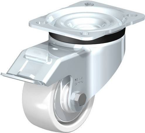 Blickle Lenkrolle LK-SPO 80G-FI-FA mit Feststeller in Silber, Rad-Durchmesser: 80 mm, Tragfähigkeit: 350 kg - Bild 1