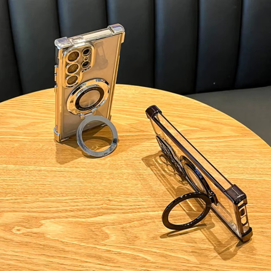 Magnetische Stoßfeste Schutzhülle für Samsung Galaxy S25 S24 S23 S22 S21 Ultra Plus Transparent - Bild 2