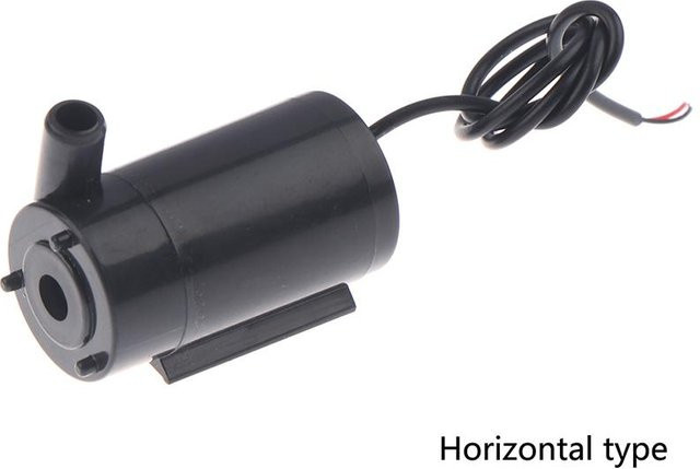 Achieve Great bürstenlose Mini-Mikro-Tauchwasserpumpe in Schwarz, DC 5–12 V, 3 l/min, horizontale Motorpumpe - Bild 1