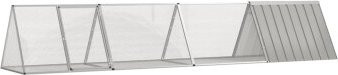VidaXL Kaninchenkäfig aus verzinktem Stahl in Silber, B/T/H: 80,5 x 80,5 x 71 cm - Bild 1
