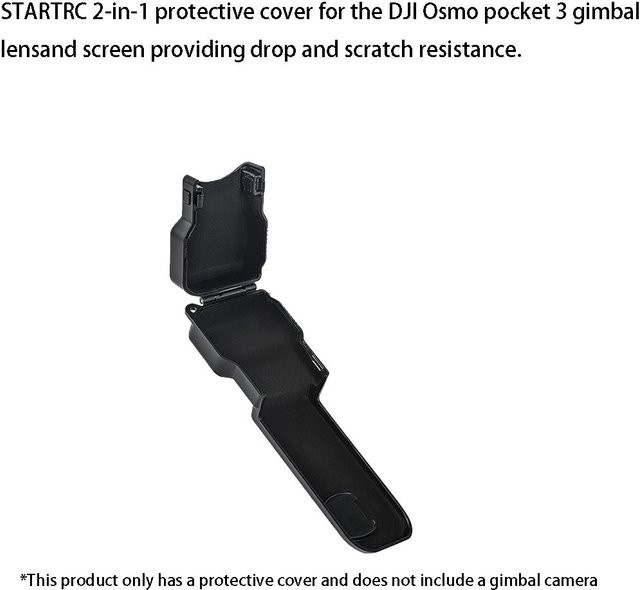 STARTRC Schutzhülle für DJI Osmo Pocket 3 Objektivbildschirm in Schwarz zum Schutz vor Kratzern und Stürzen - Bild 1