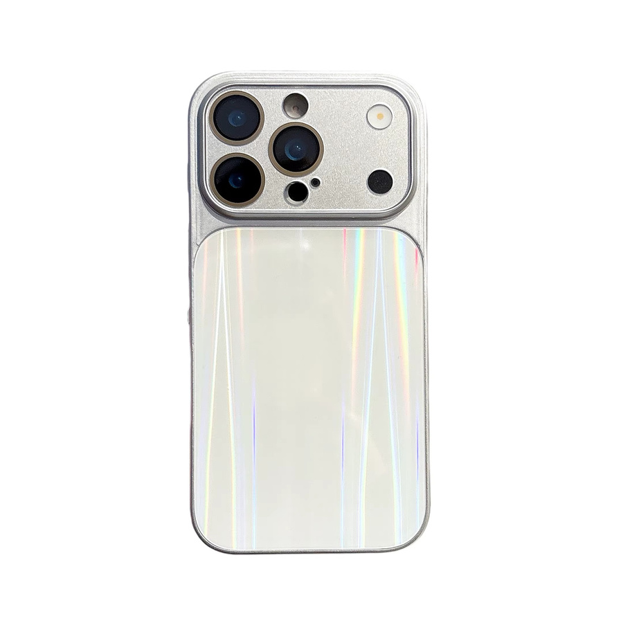 RPKKS Aurora Laser CD Textur Handyhülle für iPhone 17 16 15 14 13 Pro Max mit großem Fenster und Linsenschutz in Grün - Bild 3