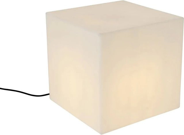 Nura Moderne Außenleuchte Weiß Quadratisch IP44 Dimmbar E27 Höhe: 38 cm - Bild 1