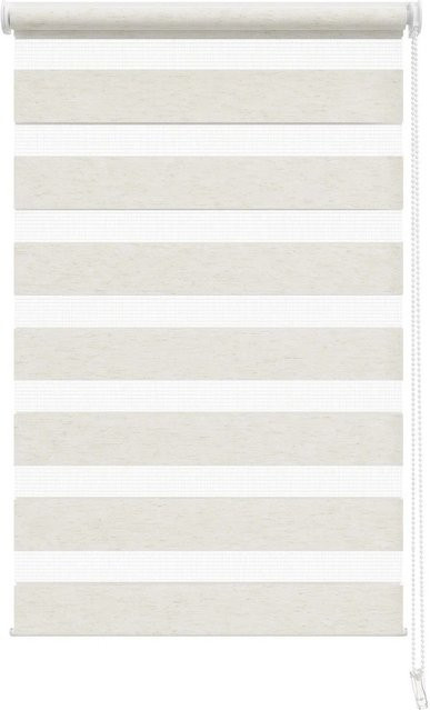 Salcar Doppelrollo Duo Rollo Klemmfix ohne Bohren für Fenster und Türen in Beige, B: 65 cm, H: 130 cm - Bild 1