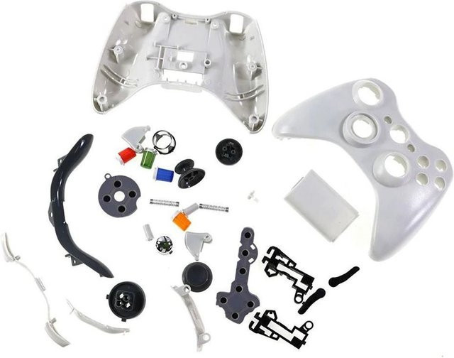 DITIPOO Wireless Controller Case Cover Kit für Xbox 360 Gamepad in Weiß mit Thumbsticks und Gehäuseschalen - Bild 1