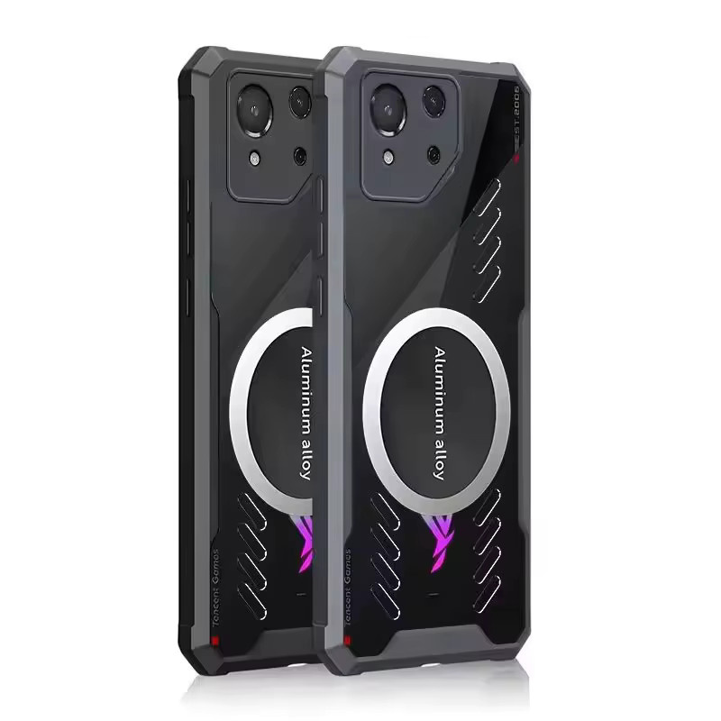 Stoßfeste TPU Schutzhülle mit Graphen-Wärmeableitung und Magnet-Halterung für ASUS ROG Phone 9, 8, 7, 6 und 6D Pro in Schwarz - Bild 3