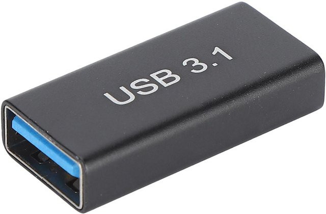 2 Stück Fishine USB C auf USB A Adapter, USB 3.1 Typ C auf USB A Konverter für Datenübertragung mit 10Gbps, Schwarz - Bild 1