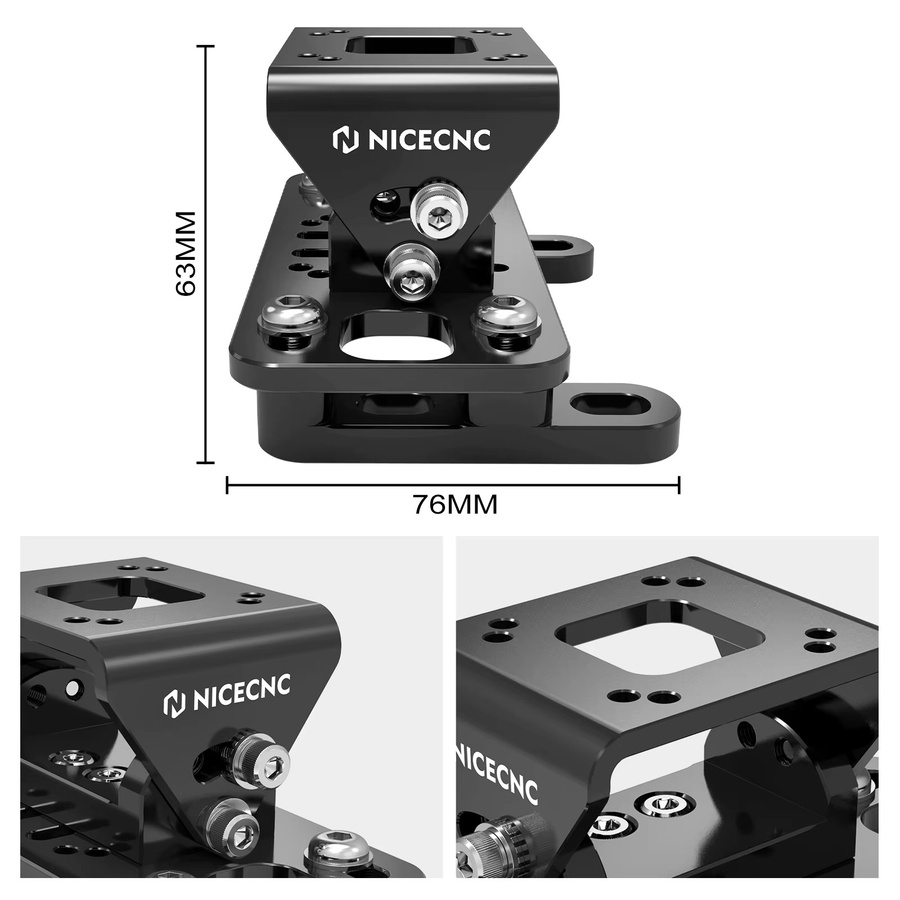 NICECNC Universelle GPS-Halterung in Schwarz für KTM EXC, Husqvarna TE/FE, GasGas EC, Sherco SE-R/SE-F und TM Racing Modelle - Bild 3