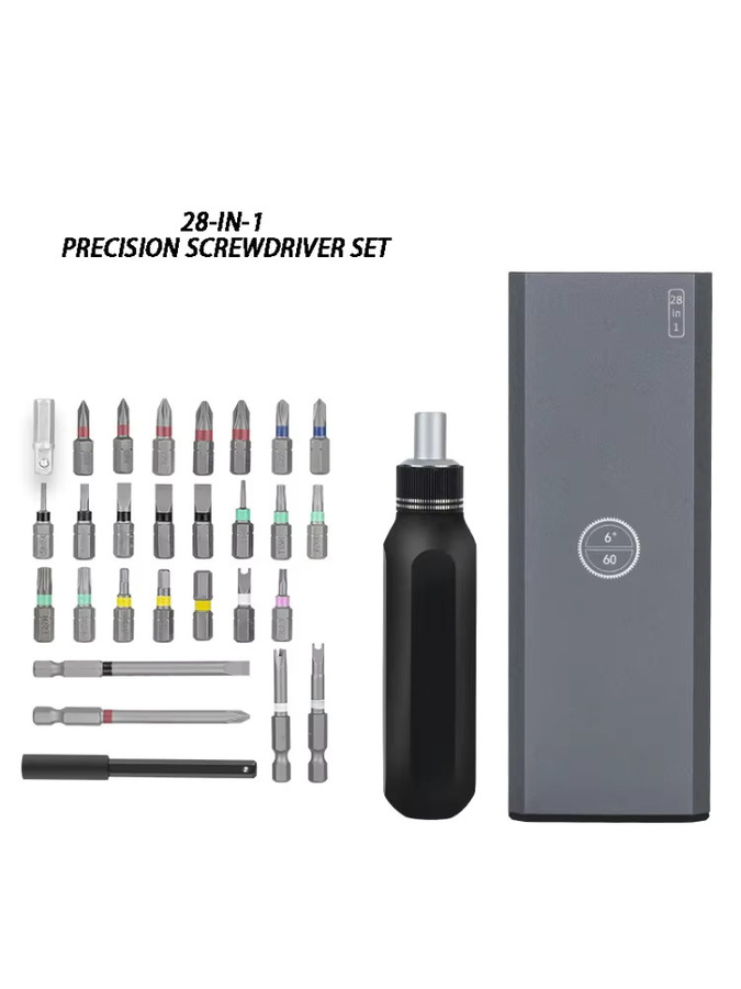 Multifunktionales Ratschenschraubendreher-Set mit 9-in-1 oder 28-in-1 Bits für Reparatur und Demontage - Bild 3
