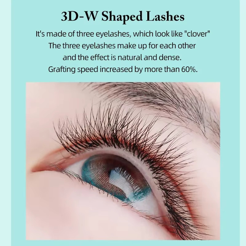 Yelix 3D W-förmige Wimpernverlängerung, Volumenfächer, natürlich - Bild 2