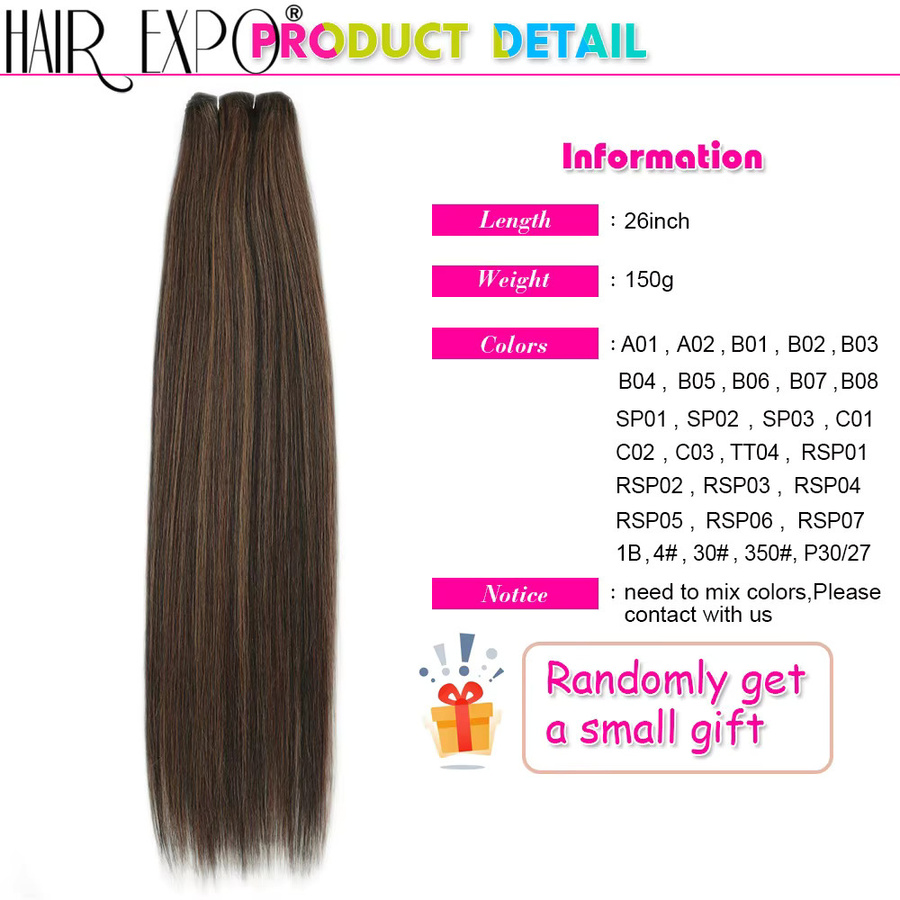 Hair Expo City Haar Extensions, Synthetisch, Glatt, 26 Zoll, 150g, Damen - Bild 4