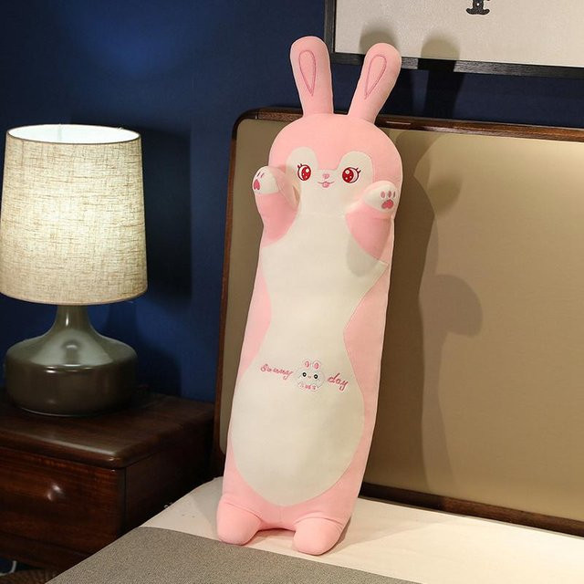 Linyi toy Plüschkissen, Panda Hase, Plüschtier, Rosa / Pink - Bild 1