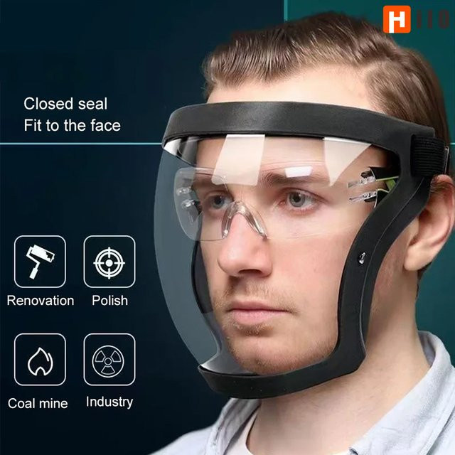 Hilo Antibeschlag-Vollgesichtsschutzmaske mit Filter und spritzwassergeschützter sphärischer Schutzbrille - Bild 1