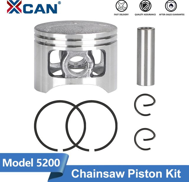 XCAN Kettensägen-Kolbensatz 45 mm in Silber für 5200 52CC Kettensägen-Ersatzteile und Zylinder-Ersatzteile - Bild 1