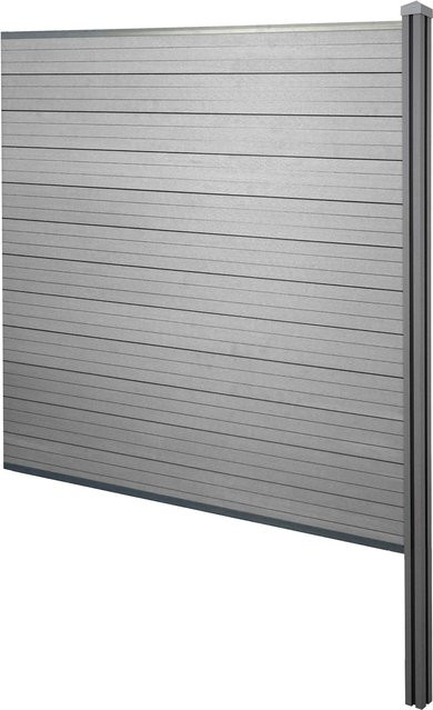 MCW WPC-Pfosten Savoie Erweiterungselement zum Einbetonieren, Grau, Höhe: 188 cm - Bild 1