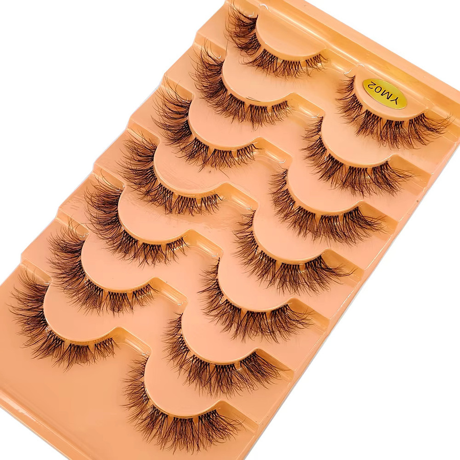 7 Paare Falsche Wimpern, Black, Natürlich, Unisex - Bild 3