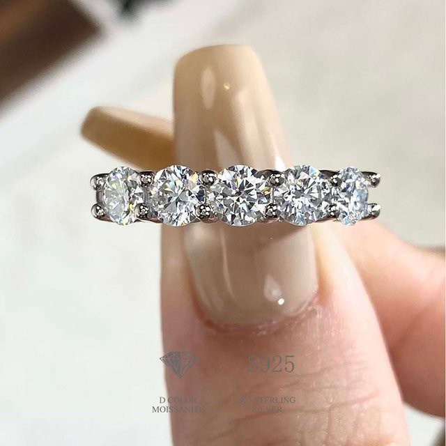 DW Eternity Band, 925 Silber, Moissanit, Diamant, Damen - Bild 1