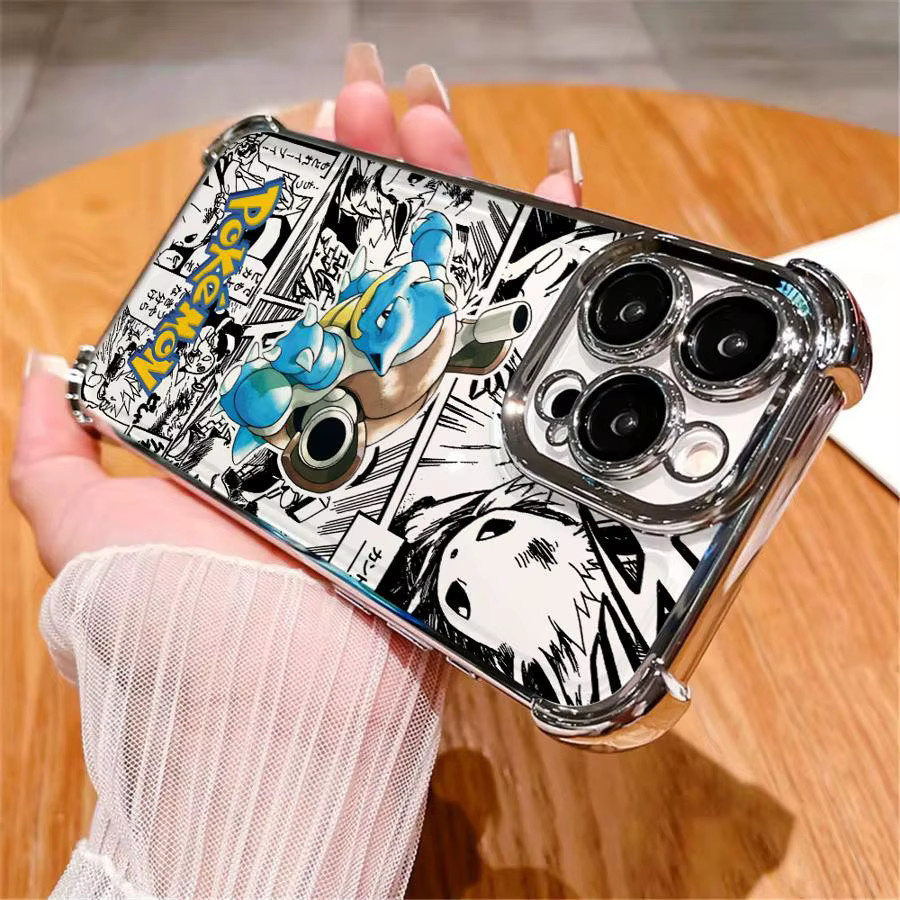 Pokemon Handyhülle für Apple iPhone kompatibel mit iPhone 17 Pro Max, 16, 15, 14, 13, 12, XS, XR, Blastoise und Charizard Design in Multicolour - Bild 3