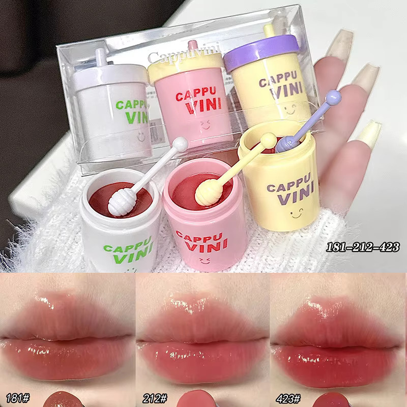 Cappuvini Lipgloss, Rot, Glänzend, Lippenbalsam - Bild 2
