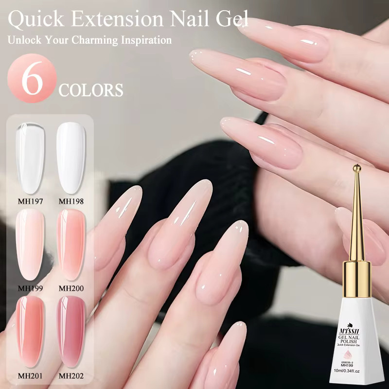 Mtssii Acryl-Verlängerungs-Nagellack, Weiß-Rosa, Glänzend, 10 ml - Bild 2