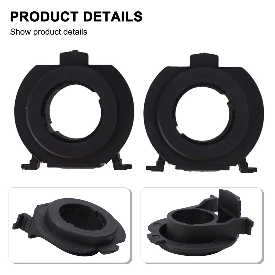 NIGHTKIST H7 LED Adapter Halter Basis Set, 2 Stück, Schwarz, für Ford Focus MK3, Fiat 500 und Opel - Bild 1