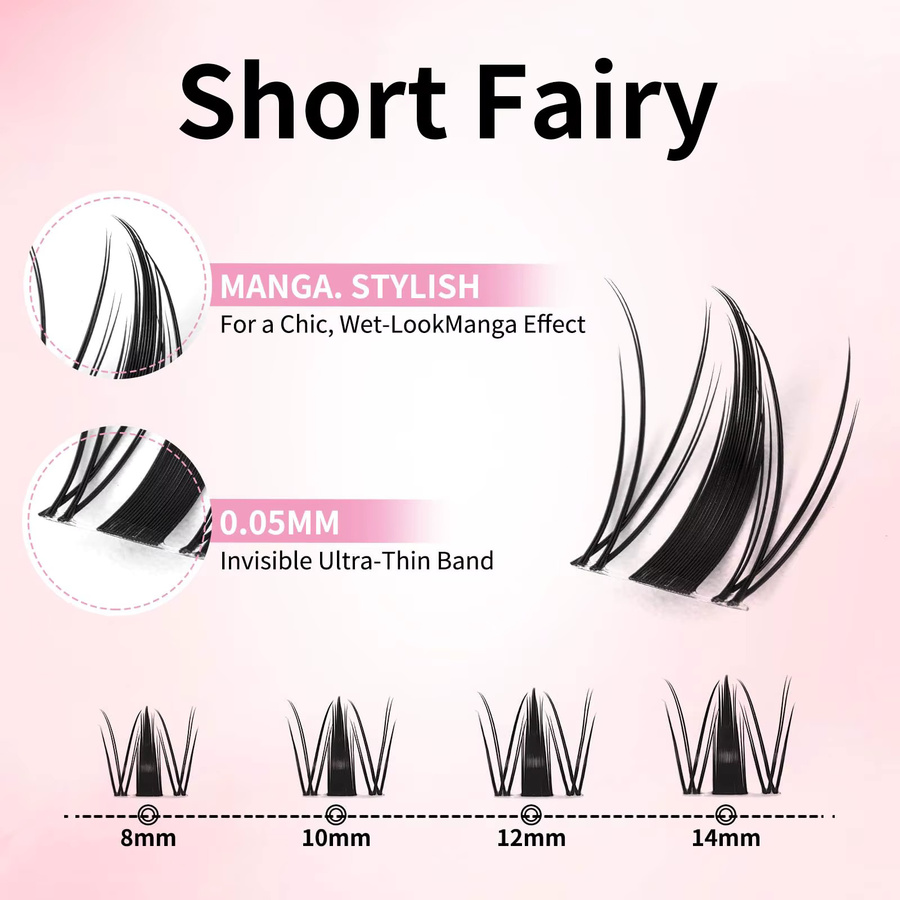 uCoolMe Lashes Short Fairy Venus Flora Wimpernbüschel, Black, Unisex - Bild 2