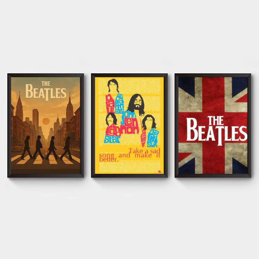 Rastar DIY Klebeposter The B-Beatles Wandaufkleber im Retro-Design, mehrfarbig und rechteckig - Bild 3