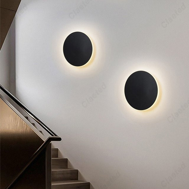 Claeted LED Wandlampe mit Touch-Schalter in kreisförmigem Design, Farbe: Weiß, Durchmesser: 20 cm - Bild 1