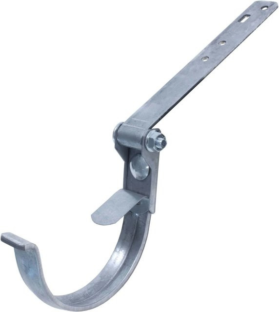 Daprona Rinneisen RG 250 mit Verstellfunktion aus verzinktem Stahl in Silber, Halbrunde Form - Bild 1