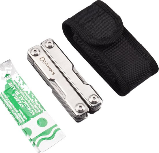 Daicamping DL19 DL16 Multifunktionales Multi-Tool-Set aus Edelstahl in Silber mit Zange und Schere - Bild 1