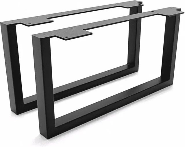 HEVVA Möbelfüße GRAZ 2er Set Schwarz Höhe: 20 cm, Tiefe: 40 cm - Bild 1