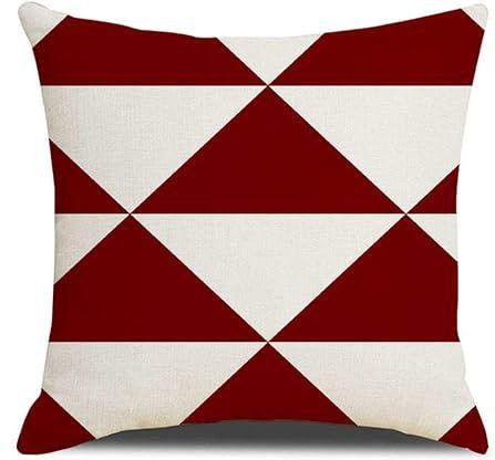 Moderne dekorative Kissenhülle von JMG Clothing in Rot mit geometrischem Design, B/B: 45 x 45 cm - Bild 1