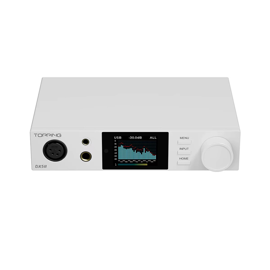 Topping DX5 II Dual ES9039Q2M Desktop-DAC und Kopfhörerverstärker mit Bluetooth in Silber - Bild 1