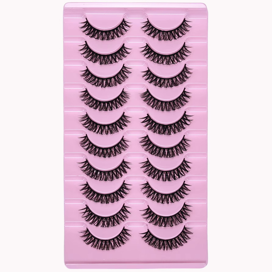 JIEFUXIN Russische Strip-Wimpern, D-Curl, Black, 10 Paar, Unisex - Bild 6