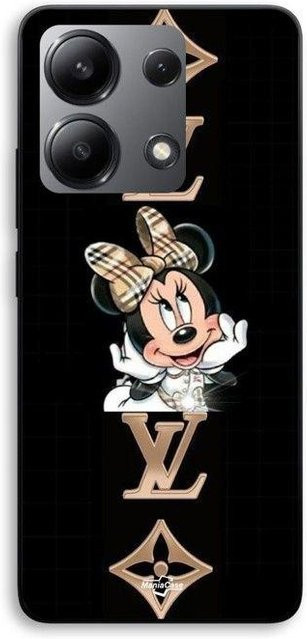 Handyhülle MANIACASE für Xiaomi Redmi Note 13 4G aus Silikon TPU mit Minnie LV Motiv in Schwarz - Bild 1