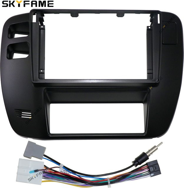 SKYFAME Autoradio-Einbausatz mit Blendenadapter für Nissan Patrol Y61 in Schwarz - Bild 1
