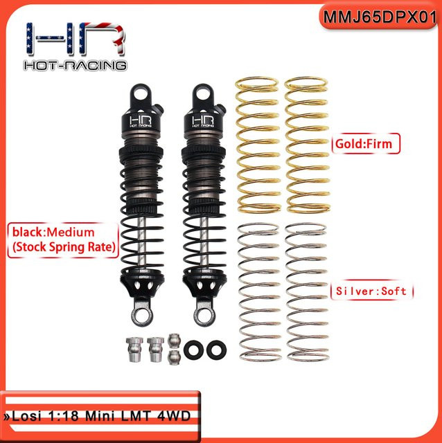 Hot Racing Big Bore Aluminium-Dämpfer-Stoßdämpfer, 2-teiliges Set - Bild 1